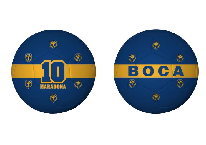 (Mis 5) Mini Ball MARADONA Boca(Blu/Grana)